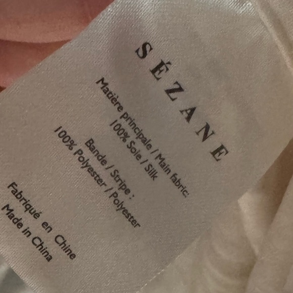 Sezane Cream Button Down Shirt with Lace Detail - Picture 5 of 6